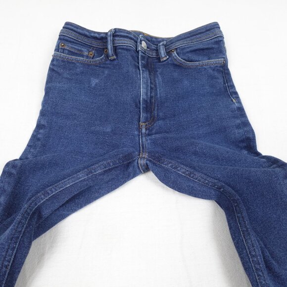 Acne Studios Peg Indigo Jeans Women's 26 (26x28) Skinny Stretch Made in Italy - Picture 6 of 13